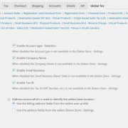 Global Tax Store Settings